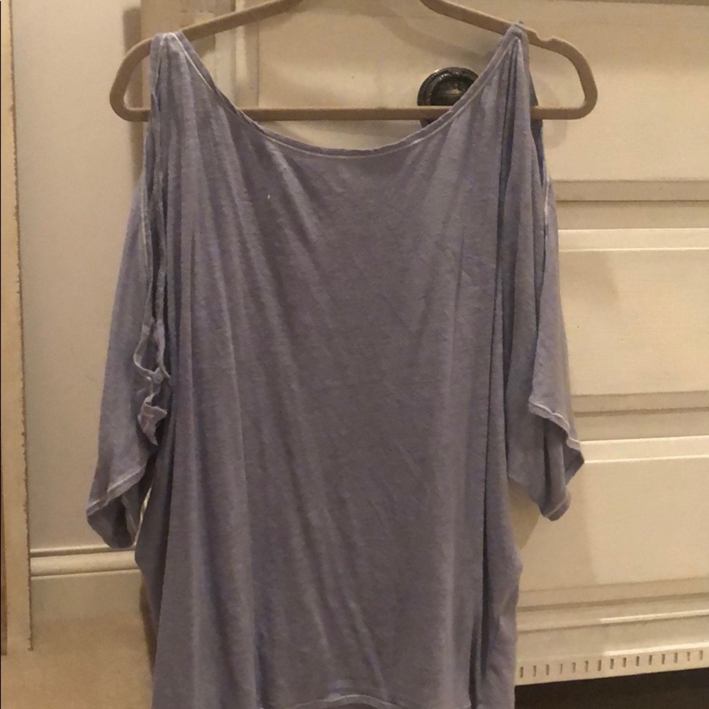 Light blue top
